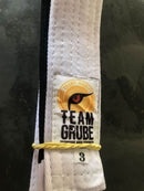 Faixa Premium Branca de Jiu Jitsu da KimonoLab Personalizadas