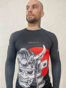 RashGuard KimonoLab Preta Manga longa Samurai Jiu Jitsu KimonoLab