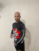 RashGuard KimonoLab Preta Manga longa Samurai Jiu Jitsu KimonoLab