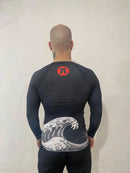 RashGuard KimonoLab Preta Manga longa Samurai Jiu Jitsu KimonoLab